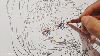 How to Draw COSETTE  Takt Op Destiny  Anime drawing [upl. by Gae]