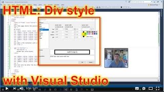 HTML 1 Draw a Div Container with a Border under Visual Studio [upl. by Mavra]