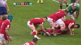 Six Nations  Try of Louis Rees Zammit for Wales against Ireland [upl. by Subir598]