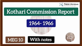 Kothari Commission Report 196466 English Studies in India [upl. by Akierdna]