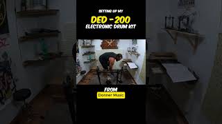 🤖 Setting up my ELECTRONIC DRUM KIT the DED200 from Donner Music shorts drumlessons edrums [upl. by Lednyc]