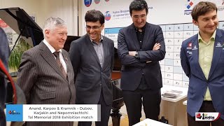 Anand Kramnik Karpov vs Nepo Karjakin Dubov  World Champs vs Talents  Commentary by Sagar [upl. by Acinemod534]