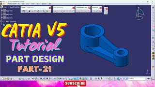 CATIA V5 Part Design Tutorials Part21  Practice Exercise catia [upl. by Lednek808]