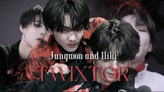 ENHYPENOFFICIAL 4k Jungwon and Niki quotBleeding Darknessquot Studio Choom TWIXTOR clips Tag liacherries1856 [upl. by Monique]