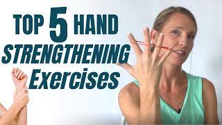 Top 5 HAND STRENGTHENING Exercises for STRONGER Hands [upl. by Coben739]