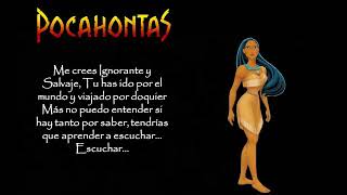 Pocahontas letra español [upl. by Enneirdna591]