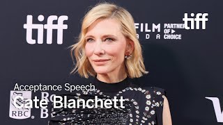 Cate Blanchett Acceptance Speech  TIFF TRIBUTE AWARDS 2024 [upl. by Dichy61]