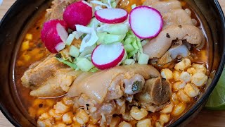 POZOLE ROJO MEXICANO 🇲🇽  ESTILO MICHOACAN [upl. by Eizle393]