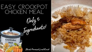 5 Ingredient Chicken Recipe  Crockpot Meals crocktober2024 recipe easy food [upl. by Yllatan]