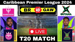 CPL 2024 Live Barbados Royals vs Guyana Amazon Warriors Live  BR vs GAW Live Scores [upl. by Niloc]