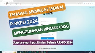 Cara membuat jadwal PRKPD 2024 dan input rincian sub kegiatan di sipdri  Input PRenja 2024 [upl. by Einatsed]