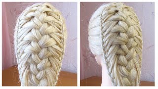 Coiffure avec tresse ✨ Tuto coiffure cheveux longsmi long ✨ facile à faire [upl. by Inahpets]