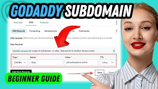 How to create a subdomain in godaddy UPDATED [upl. by Byran]