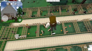 Mini block craft Part 2 Making Animal Farm House  Android iOS Gameplay [upl. by Akerboom]