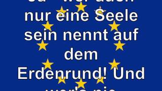 Europahymne Lyrics Video [upl. by Htomit534]