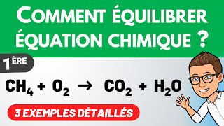 Équilibrer ajuster une équation chimique ✅ 1ère spé  Physique Chimie [upl. by Enelyam]