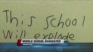 Student confesses to writing bomb threat in bathroom at Grafton middle school [upl. by Karna]