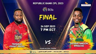 LIVE  Final  Trinbago Knight Riders vs Guyana Amazon Warriors  CPL 2023 [upl. by New]