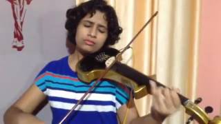 Oru Daivam Thantha Poove Kannathil MuthamittalViolin Cover by Veda mithra [upl. by Ardeid]