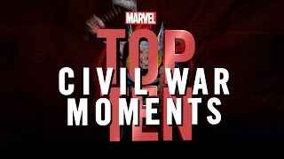 Marvel Top 10 Civil War Moments [upl. by Yalcrab888]