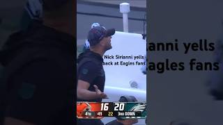 Nick Sirianni yelling back at Eagles fans nfl eagles [upl. by Yddeg]