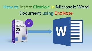 How to AddInsert Citation in Microsoft Word Document using EndNote [upl. by Lehpar224]