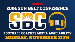 Sun Belt Football Coaches Media Availability  November 11th [upl. by Risa486]