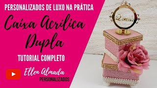 Aprenda o passo a passo completo de como criar uma caixa acrílica dupla de luxo  Tutorial completo [upl. by Brookner]