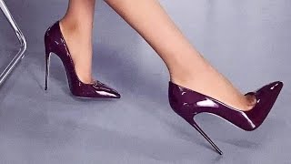 Classy and elegant thick heels for beautiful ladies  charming design of stiletto Pumps shoes [upl. by Bo]