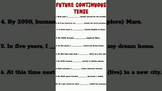 Future Continuous Tense  future tense  Continuous tense  tense  foryou [upl. by Strickler156]