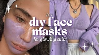 10 BEST DIY FACE MASKS✨ for glowing skin  clear skin face mask AT HOME  ♡ berryrena [upl. by Bev]