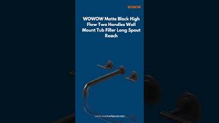 WOWOW Matte Black High Flow Wall Mount Tub Filler  Review amp Installation Guide [upl. by Adao711]