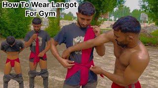 How To Wear Langot For Gym  Langot Kaise Bandhate Hain  Langot KAise Banaye Jate Hain [upl. by Lunnete]