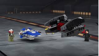 AWing vs TIE Silencer Microfighters  LEGO Star Wars  75196 Product Animation [upl. by Laroc]