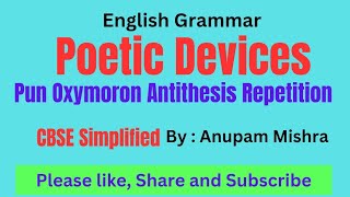 Poetic Device  Literary Devices  Explanation in Hindi  English [upl. by Eneri670]