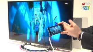 CES 2013  des télés qui communiquent avec les smartphones [upl. by Yelsew]