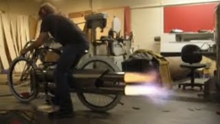 First pulse jet engine bike test [upl. by Legnaros]