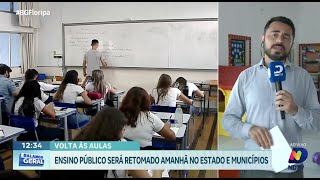 Retorno às aulas rede pública de ensino reinicia atividades em Palhoça [upl. by Franzoni]