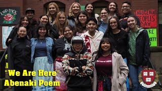 TMoney  Reads Abenaki Poem for Indigenous Peoples Day at Harvard [upl. by Palm]