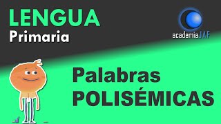 LAS PALABRAS POLISÉMICAS  Lengua Castellana [upl. by Siva828]