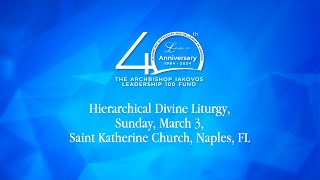 Homily by HE Archbishop Elpidophoros at St Katherine Greek Orthodox Church in Naples FL [upl. by Imeka984]