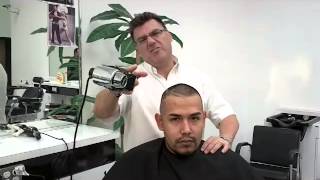 neck and shoulder massage with haircut Ivan zoot clipperguy oster [upl. by Ardried]