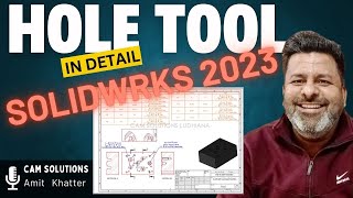 How to use hole tool hole table amp section view in Solidworks 2023  Hole wizard in Solidworks 2023 [upl. by Rehprotsirhc]