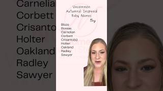 Uncommon Autumnal Baby Boy Names PART TWO babynameconsultant [upl. by Halle]