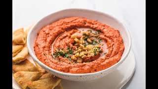 Muhammara Roasted Red Pepper Dip محمرة [upl. by Eniarda]