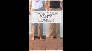 How to lengthen pants  trousers [upl. by Drwde]