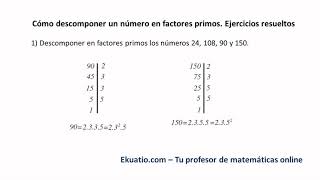 Cómo descomponer un número en factores primos Ejercicios resueltos paso a paso [upl. by Okire]