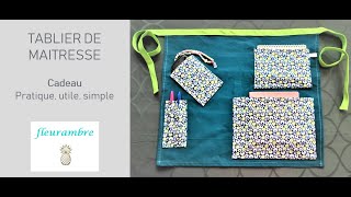 Tablier de maitresse  un cadeau simple utile et pratique [upl. by Annorah]