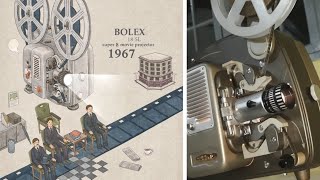 PROJECTOR BOLEX naillard 8mm cinema layar tancep Proyektor jadul  classic 1958 [upl. by Nellaf]