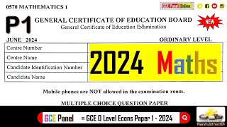 2024 GCE O Level Mathematics Paper 1 Solution  GCE Panel [upl. by Nilyad]